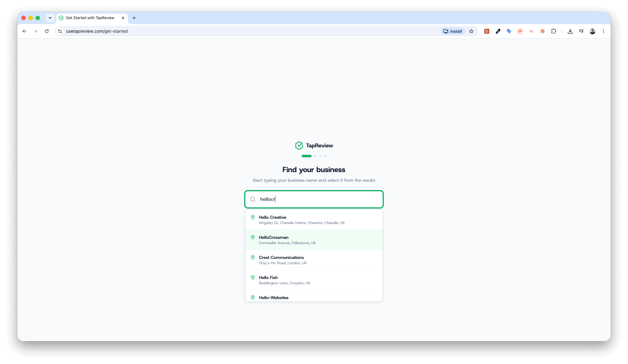 TapReview screenshot 2