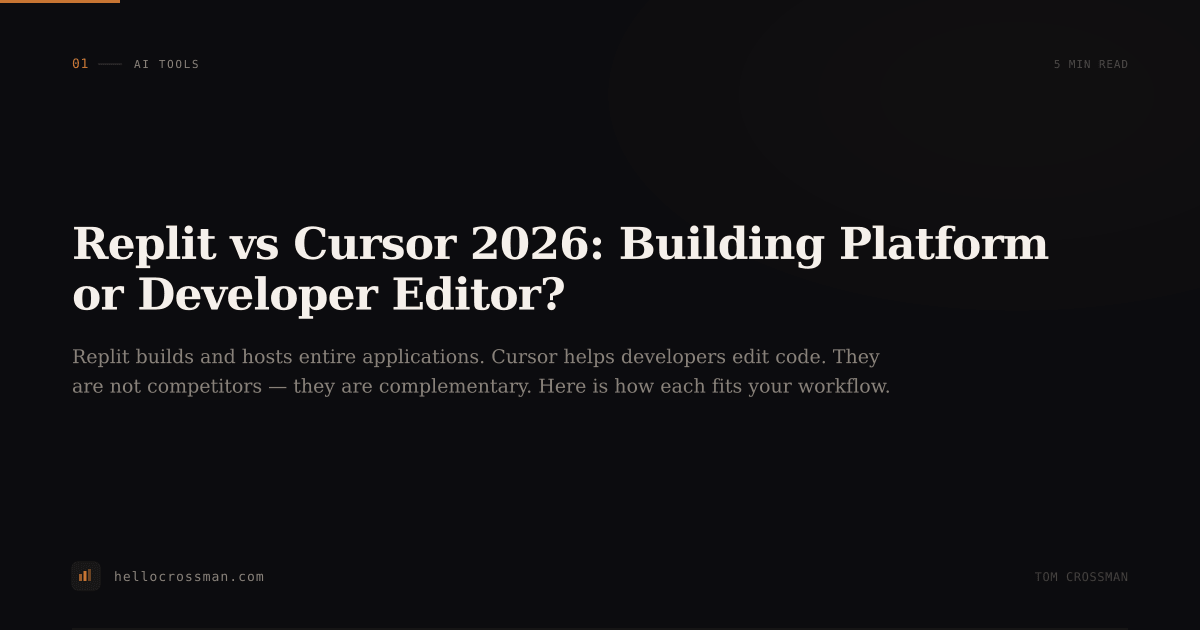 Replit vs Cursor 2026: Building Platform or Developer Editor?
