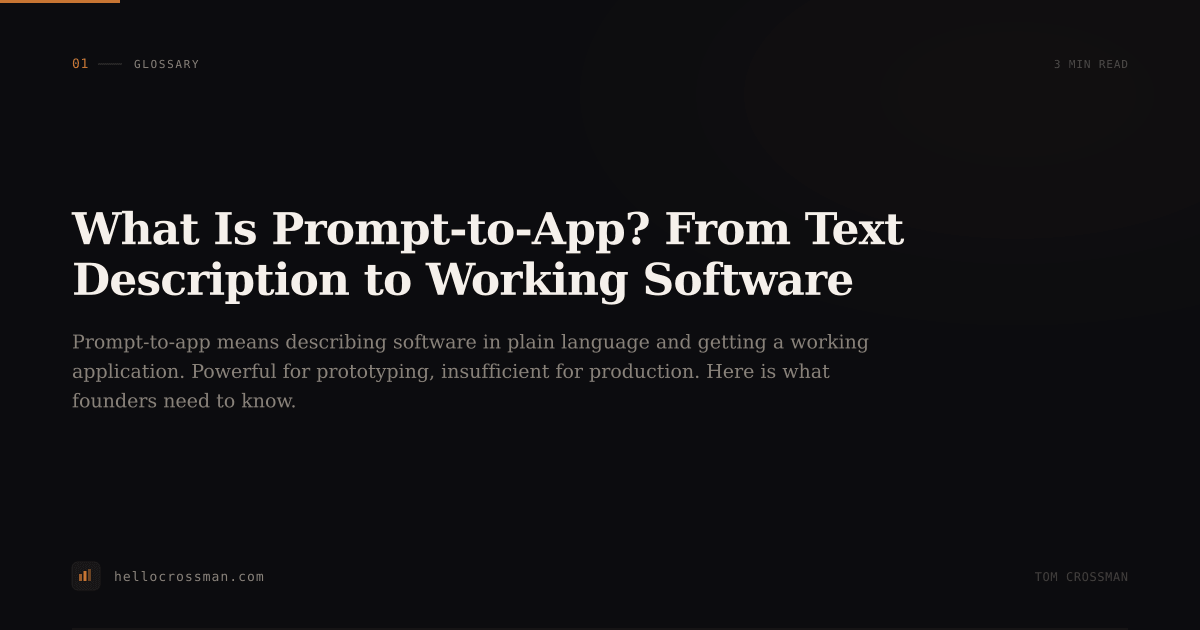 What Is Prompt-to-App? From Text Description to Working Software