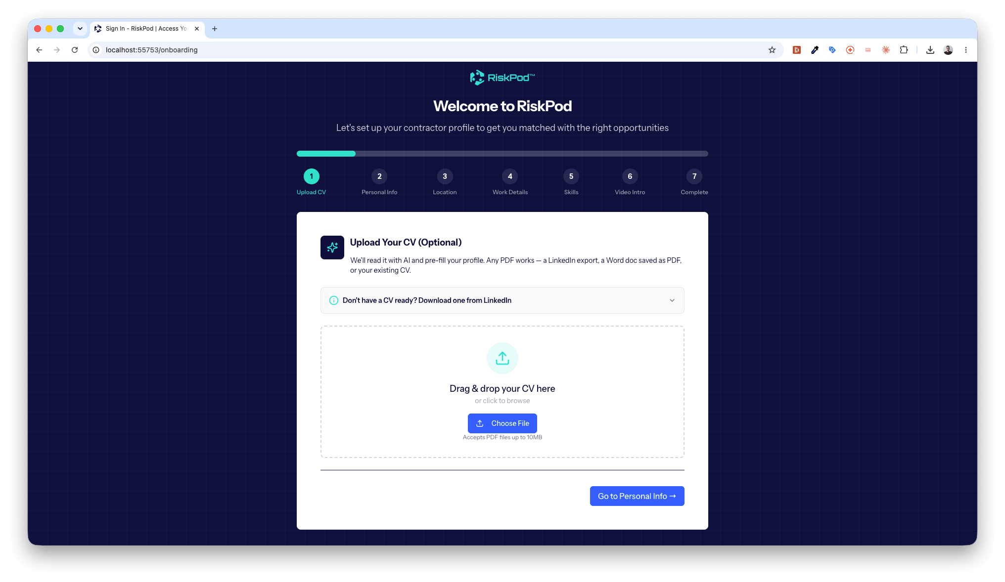 RiskPod screenshot 2
