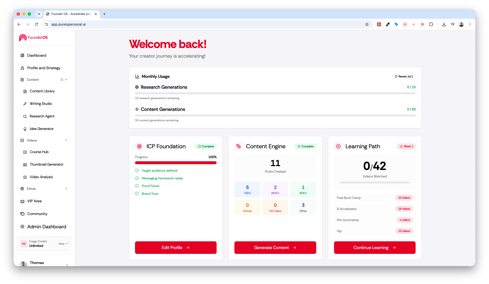 FounderOS screenshot 2