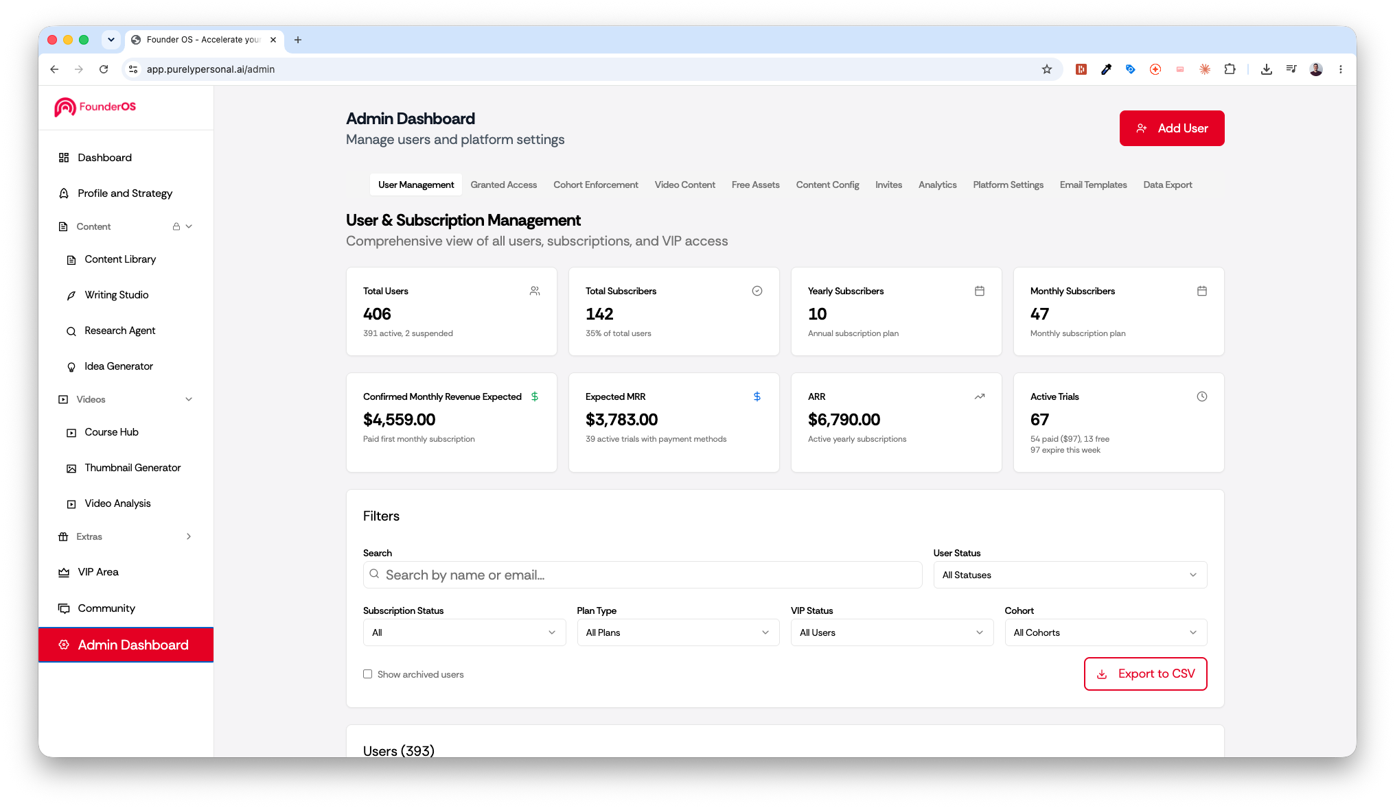 FounderOS screenshot 4